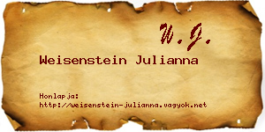 Weisenstein Julianna névjegykártya